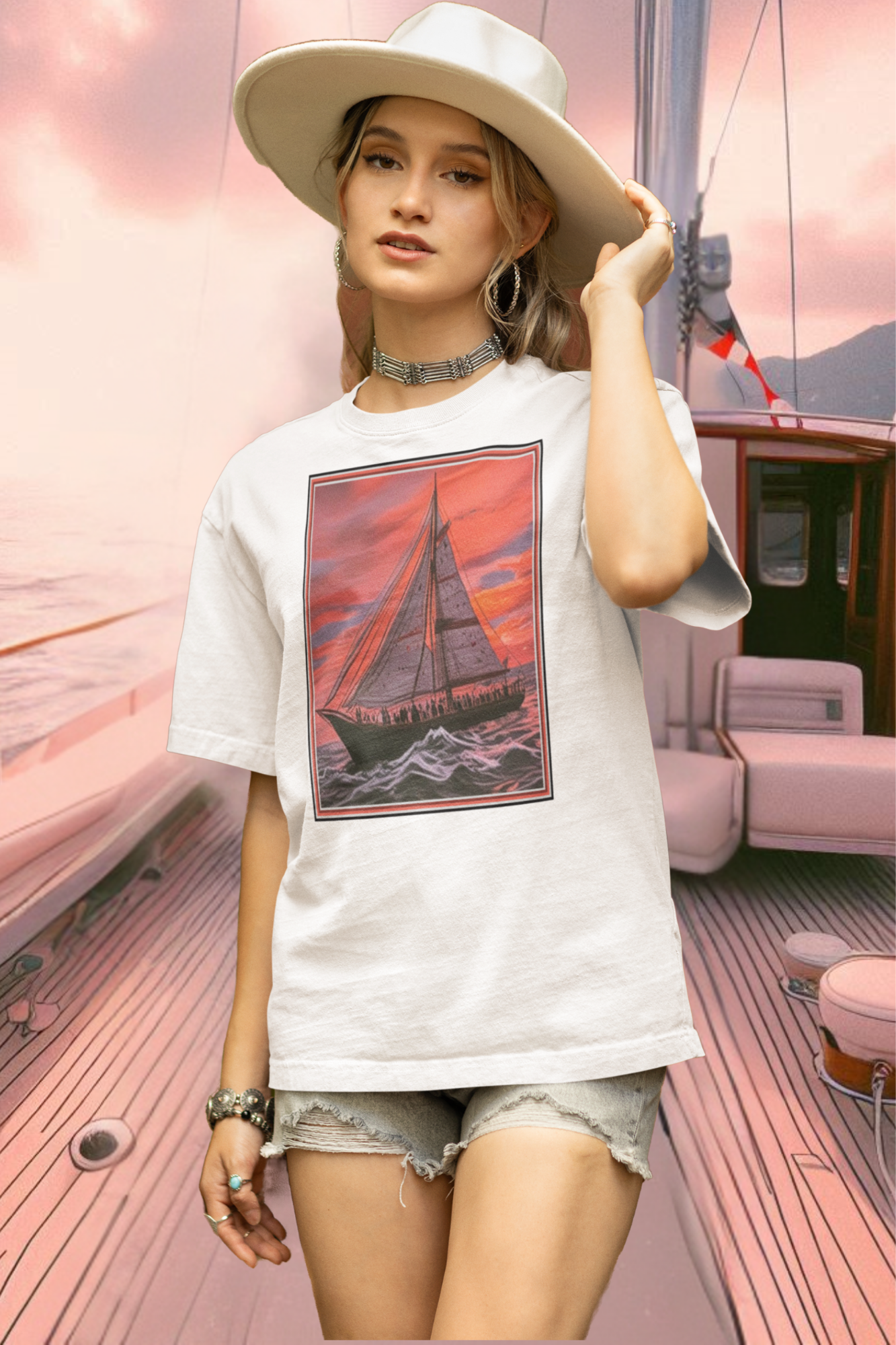 Bio Oversized T-Shirt für Damen aus 100 % Bio-Baumwolle – weich, nachhaltig und stilvoll. Lockerer Schnitt, hochwertige Verarbeitung und umweltfreundliche Produktion. Perfekt für Komfort und ein bewusstes Statement. Farbe: White-3