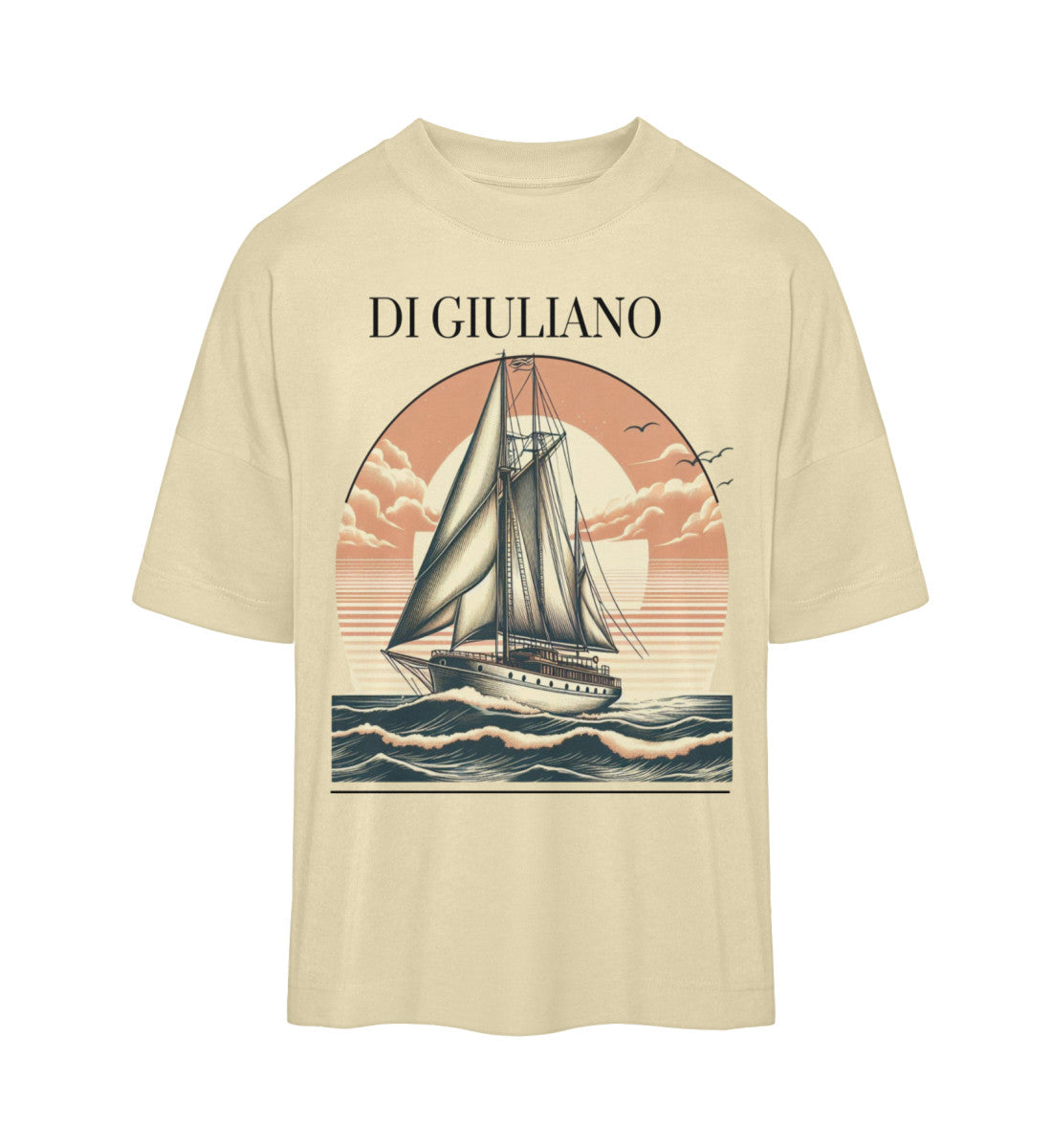 Ein nachhaltiges Organic Oversized Shirt aus 100% Bio-Baumwolle, mit lockeren Schnitt und umweltfreundlichem, wasserbasierten Druck. Zertifiziert nach OEKO-Tex, FairWear und weiteren Standards. Natural Raw-7131