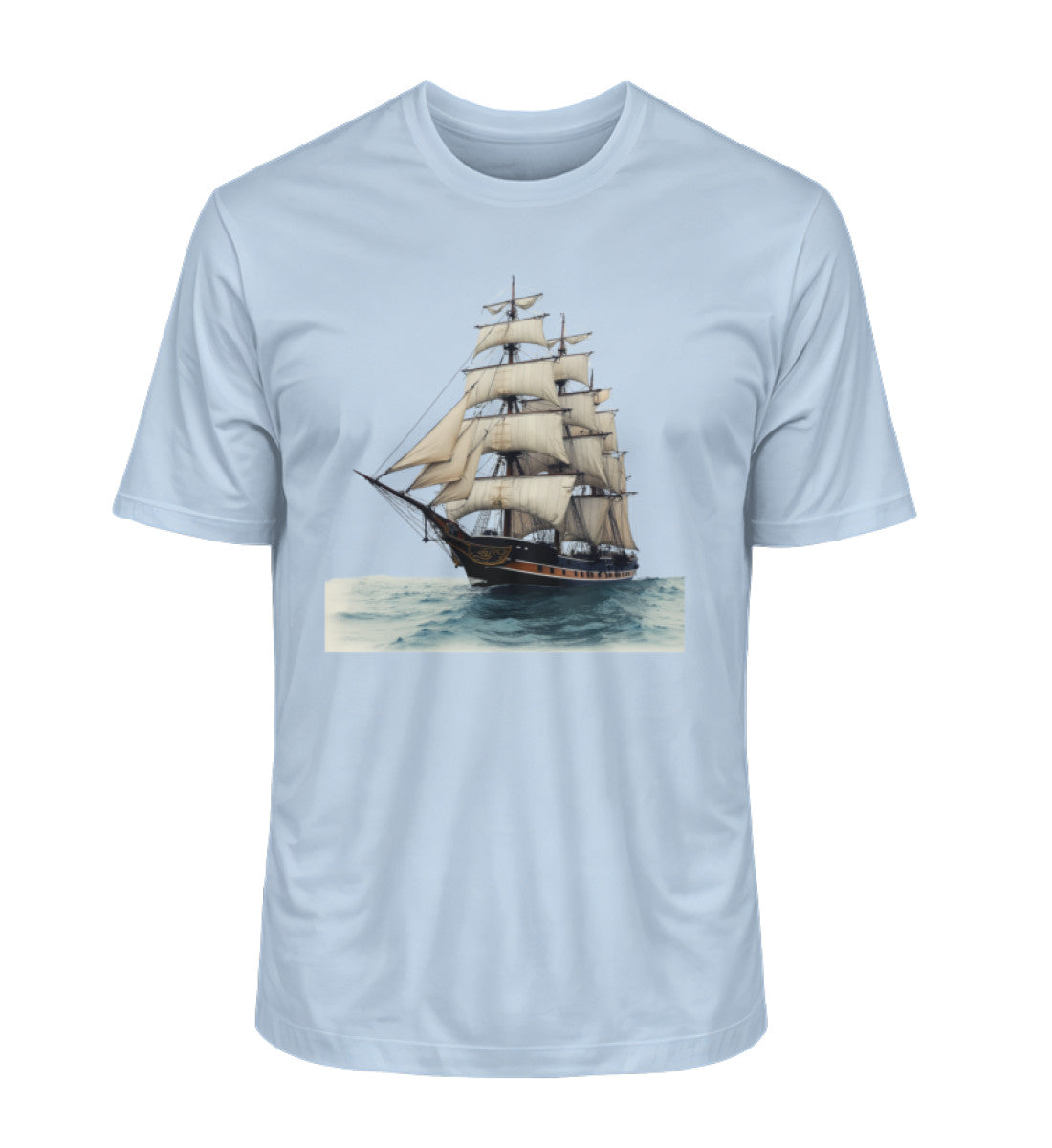 Herren Premium Organic Shirt – Zeitlose Eleganz auf stiller See in Hellblau (Blue Soul-7317) von www.digiuliano.com