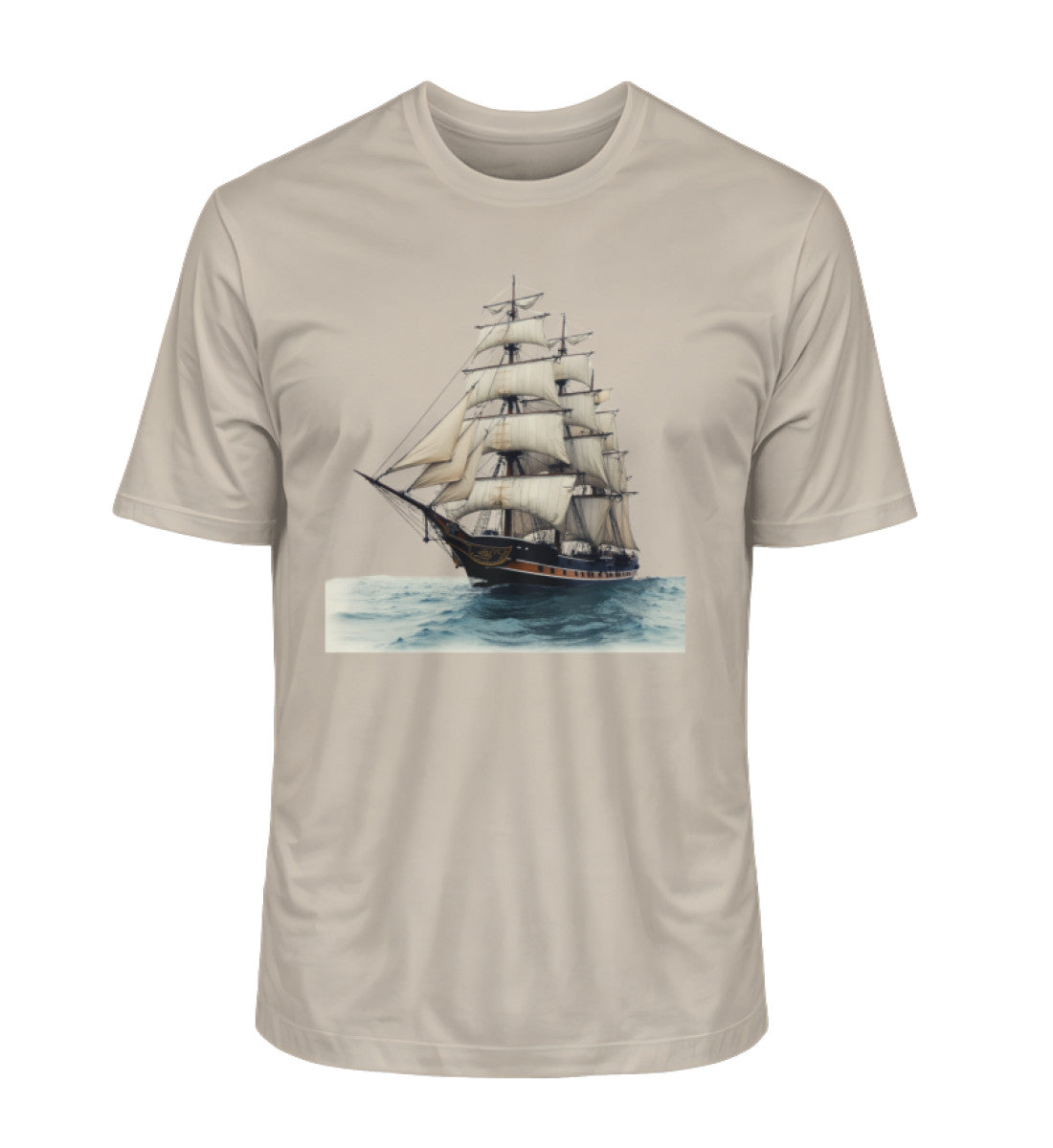 Herren Premium Organic Shirt – Zeitlose Eleganz auf stiller See in Sand (Desert Dust-7159) von www.digiuliano.com