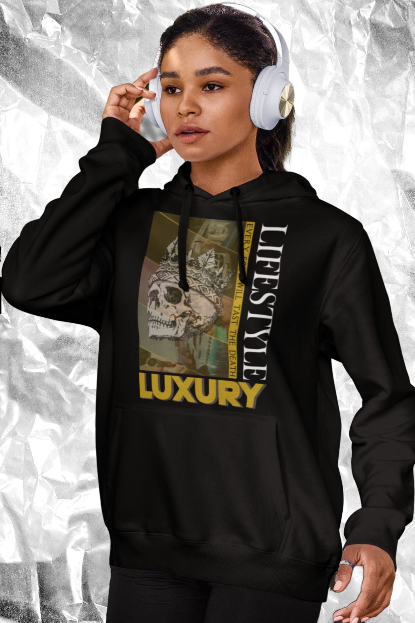 Luxus Organic Hoodie Damen – Nachhaltiger Hoodie aus Bio-Baumwolle und recyceltem Polyester, stilvoll und umweltbewusst von www.digiuliano.com