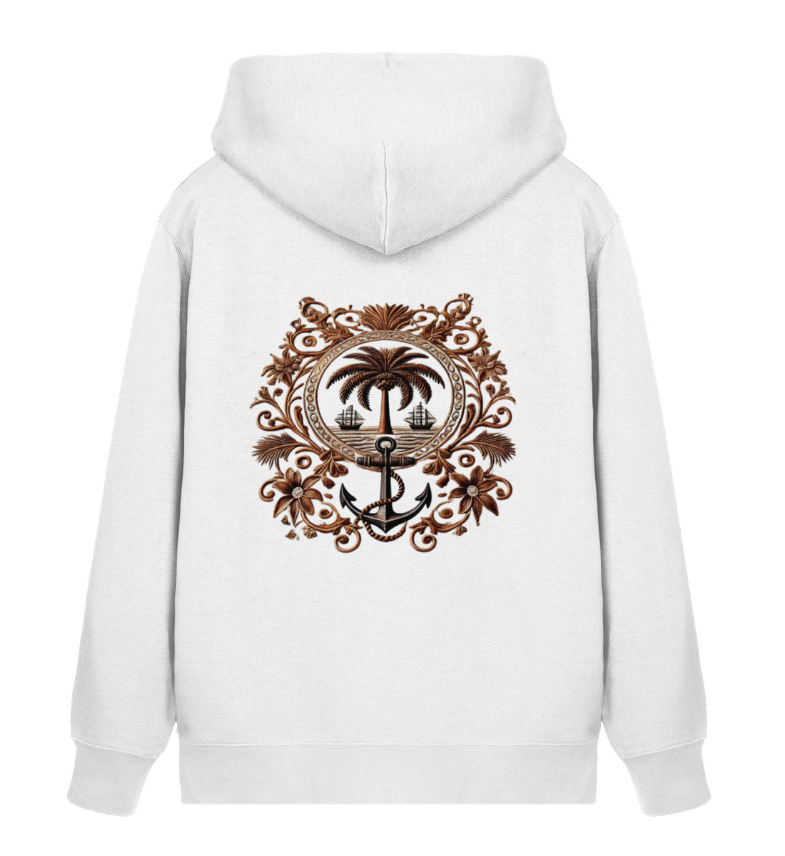 Nachhaltiger Bio-Hoodie Damen mit maritimem Design White-3 von www.digiuliano.com