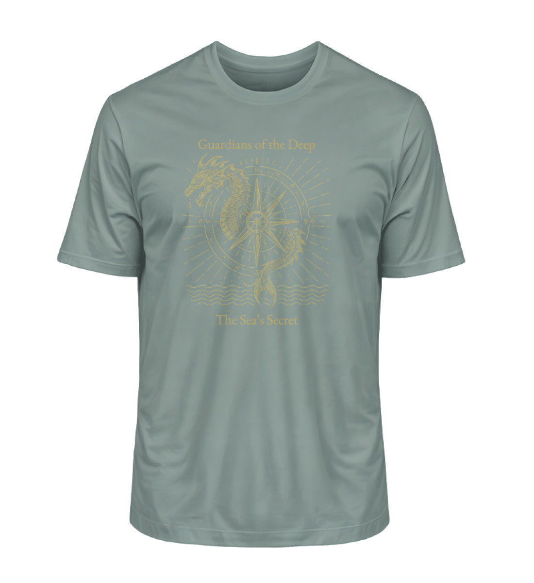 Maritimes Bio-T-Shirt in Grünn (Bay-7309) mit ‘Guardians of the Deep’-Print“ von www.digiuliano.com
