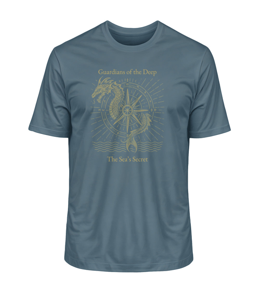 Maritimes Bio-T-Shirt in Leichtes Grün (Stargazer-6895) mit ‘Guardians of the Deep’-Print“ von www.digiuliano.com