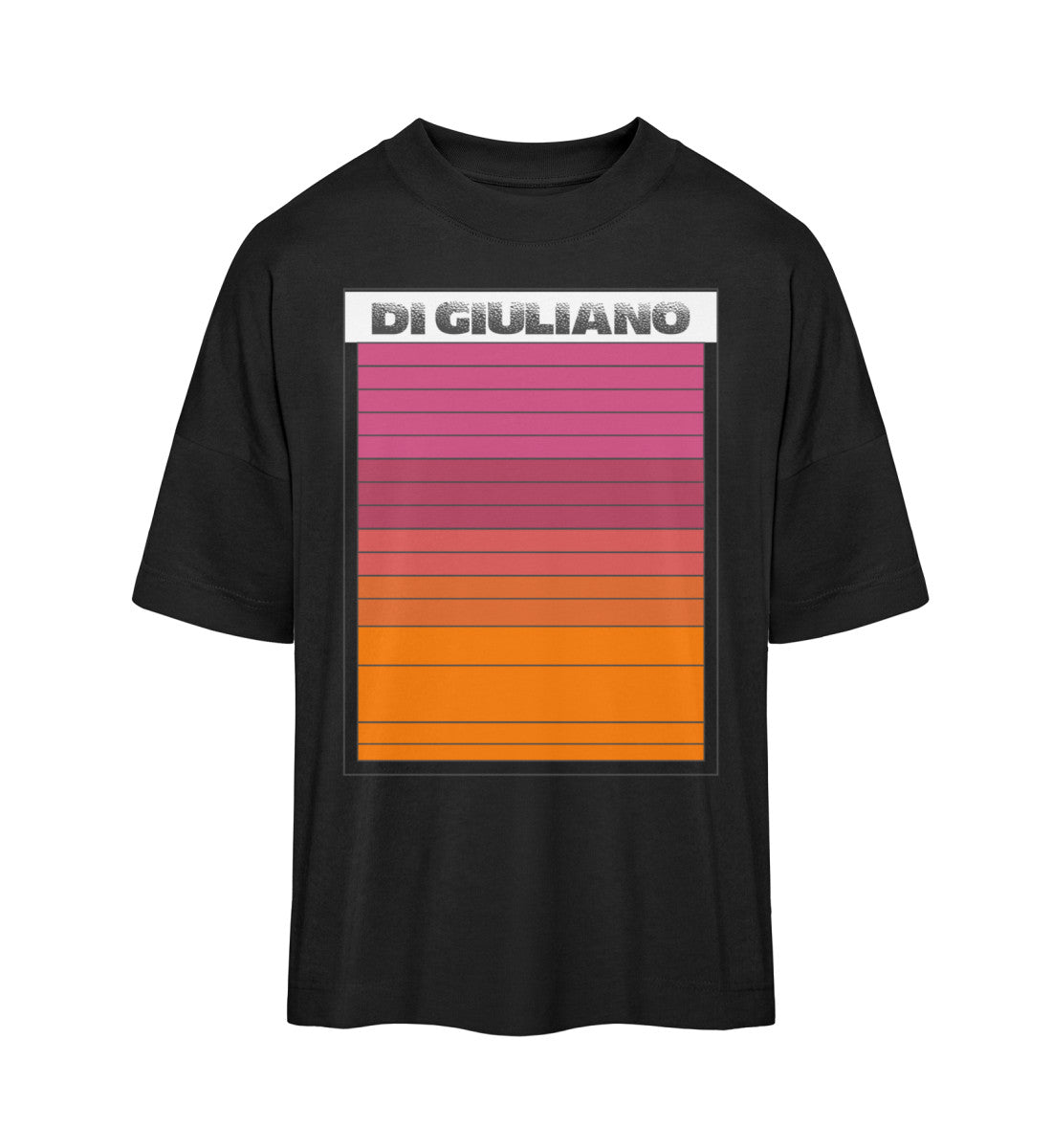 Oversized Bio T-Shirt Retro Sunset Maritimes Design Black-16 von www.digiuliano.com
