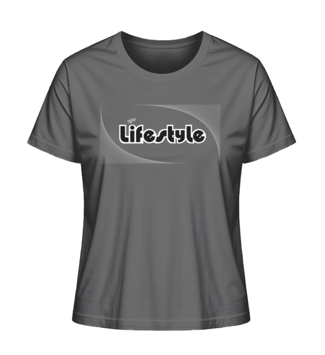 Premium Bio T-Shirts Damen in Anthracite-6896 mit LIFESTYLE Aufdruck von www.digiuliano.com