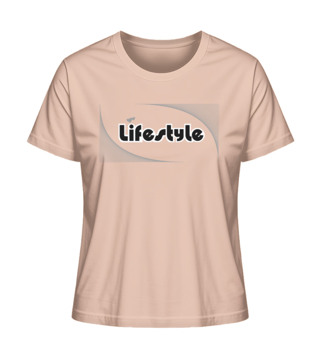 Premium Bio T-Shirts Damen in Fraiche Peche-7305 mit LIFESTYLE Aufdruck von www.digiuliano.com