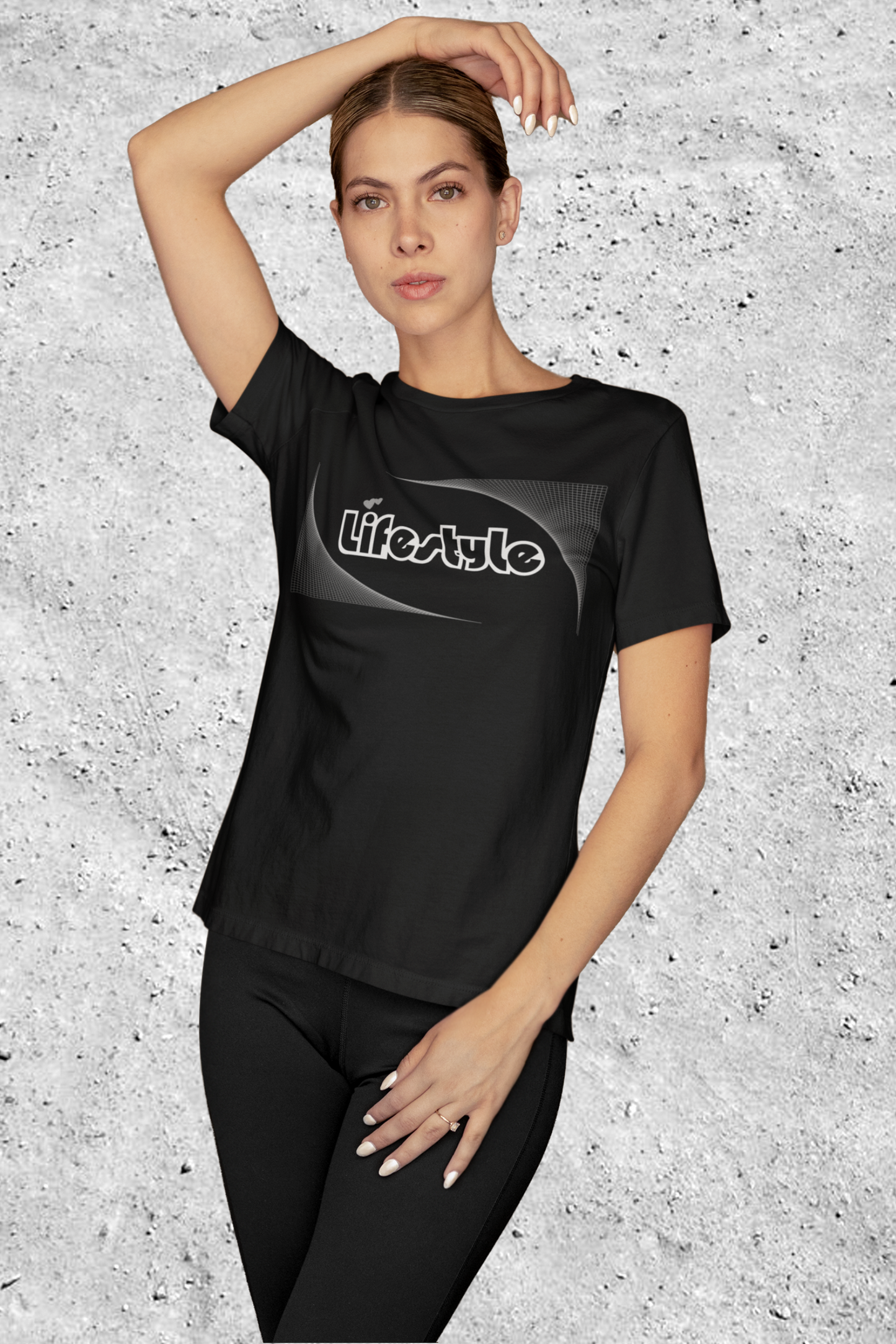 Premium Bio T-Shirts Damen in Black-16 mit LIFESTYLE Aufdruck von www.digiuliano.com