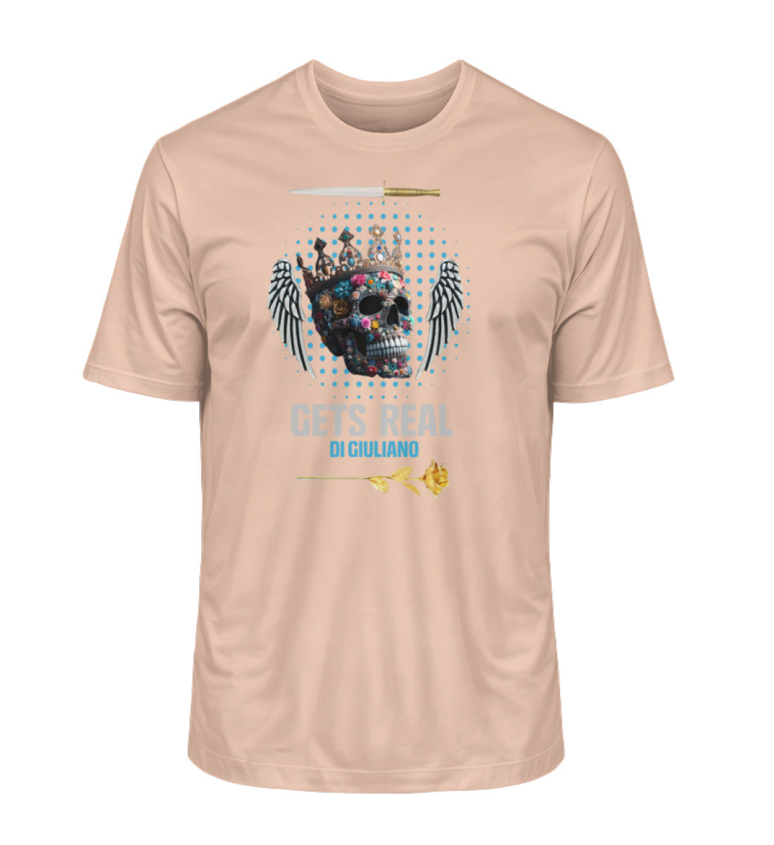 Premium Organic T-Shirt Herren in Fraiche Peche von www.digiuliano.com