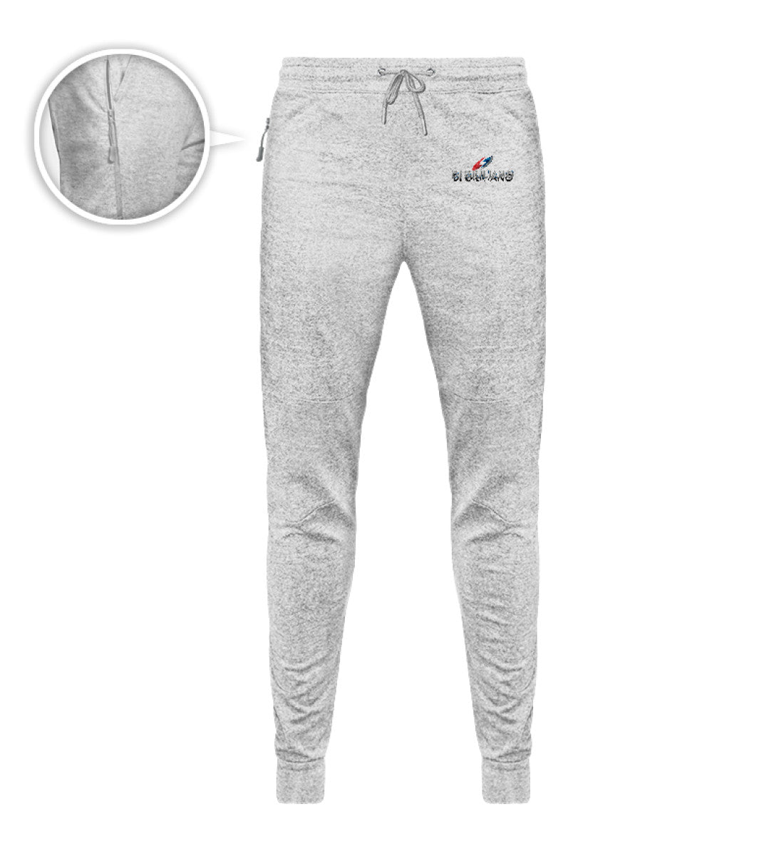 Smart Fit Jogger by di Giuliano in Hellgrau (Heather Grey Jogger-7011) – stylische Hose mit schmalem Schnitt und markanter Quernaht von www.digiuliano.com