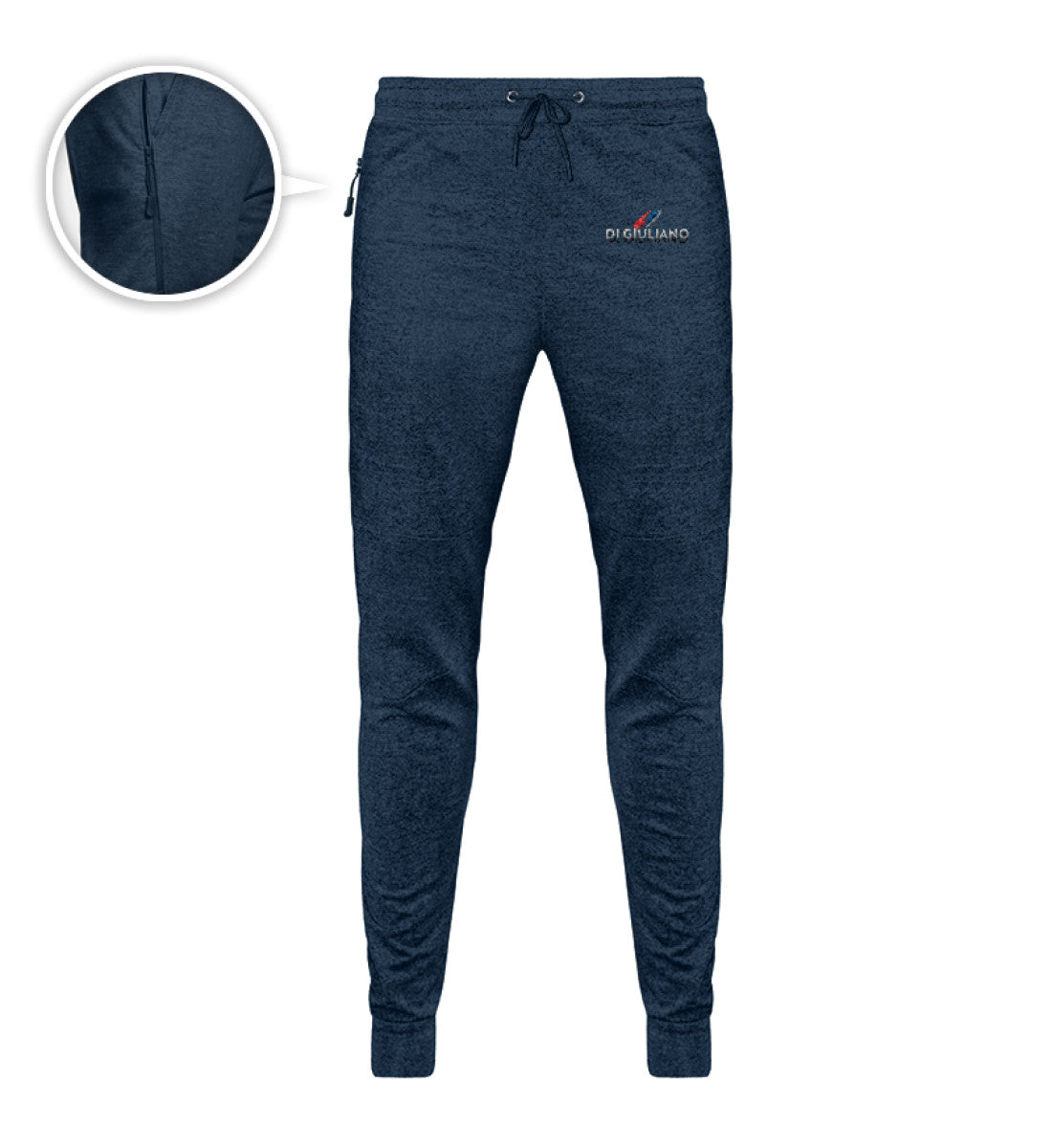 Smart Fit Jogger by di Giuliano in Marine (Heather Navy Blue) – stylische Hose mit schmalem Schnitt und markanter Quernaht von www.digiuliano.com