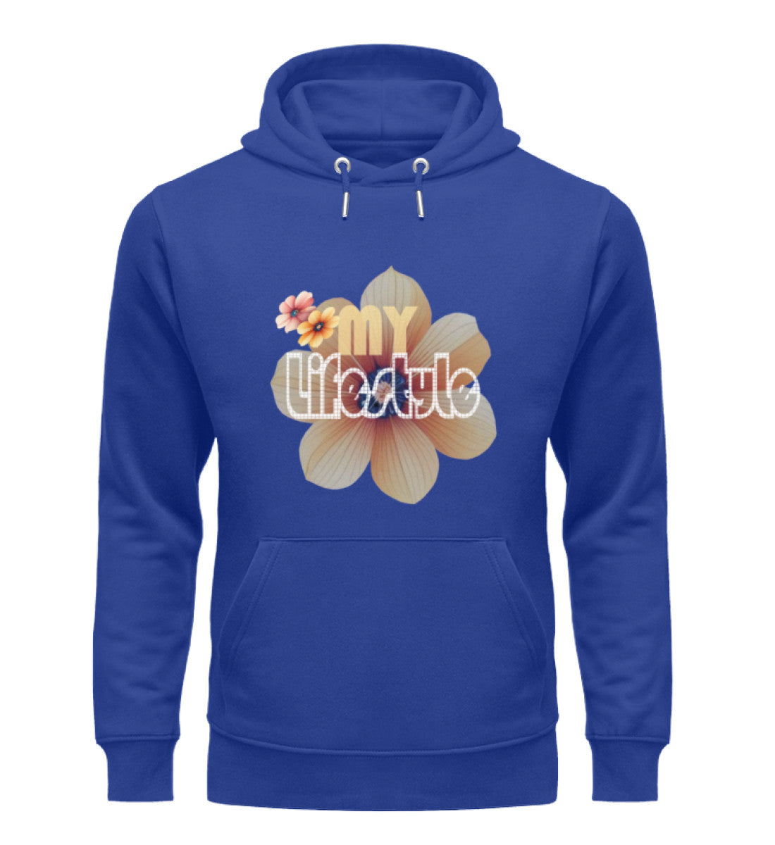 Unisex Premium Bio Hoodies Damen in Royal Blue-668 mit MY LIFESTYLE Aufdruck