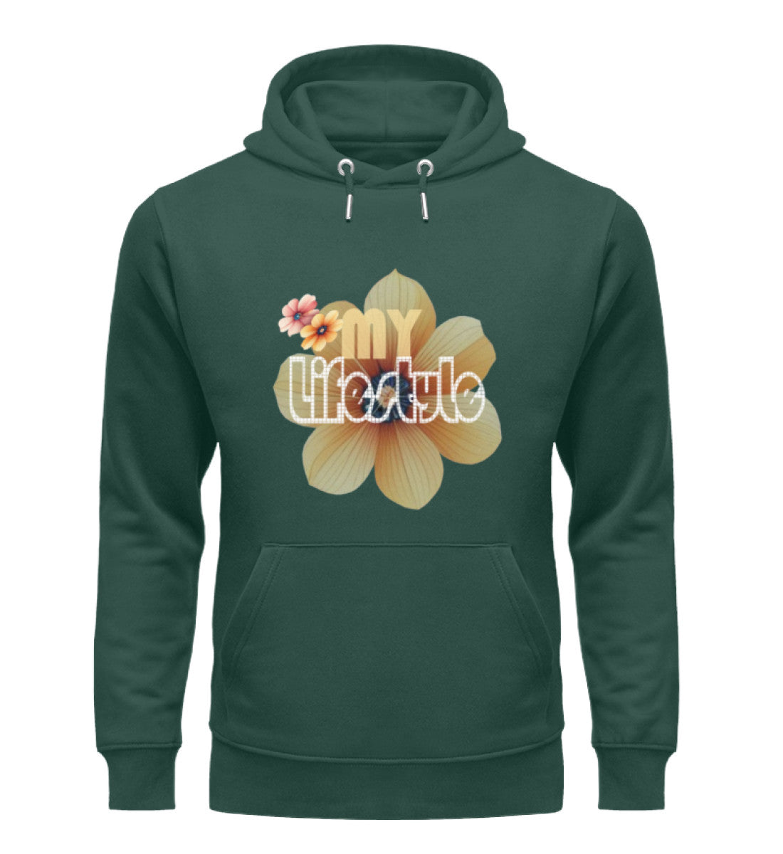 Unisex Premium Bio Hoodies Damen in Glazed Green-7112 mit MY LIFESTYLE Aufdruck