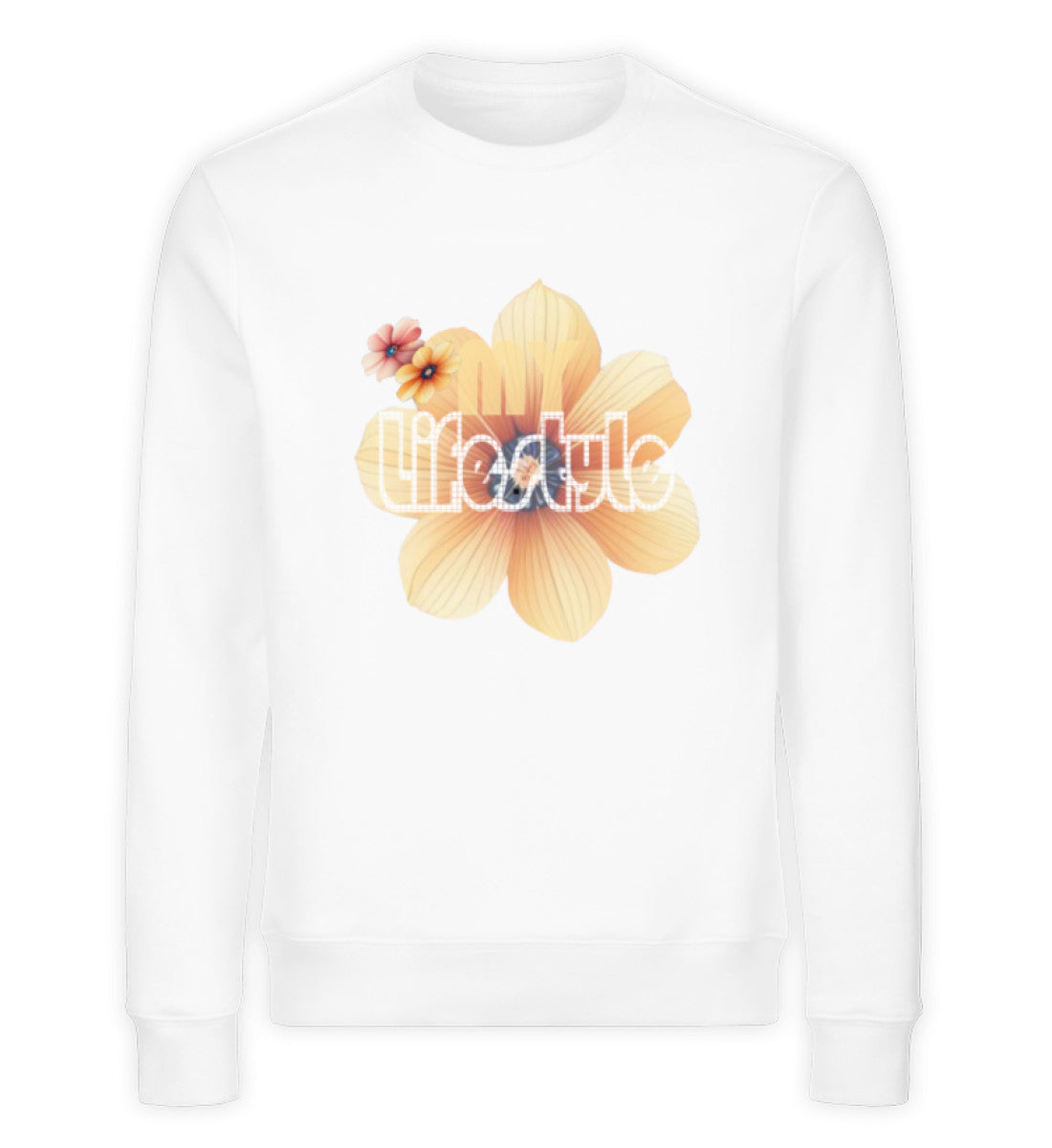 Unisex Premium Bio Sweatshirts Damen in White-3 mit MY LIFESTYLE Aufdruck