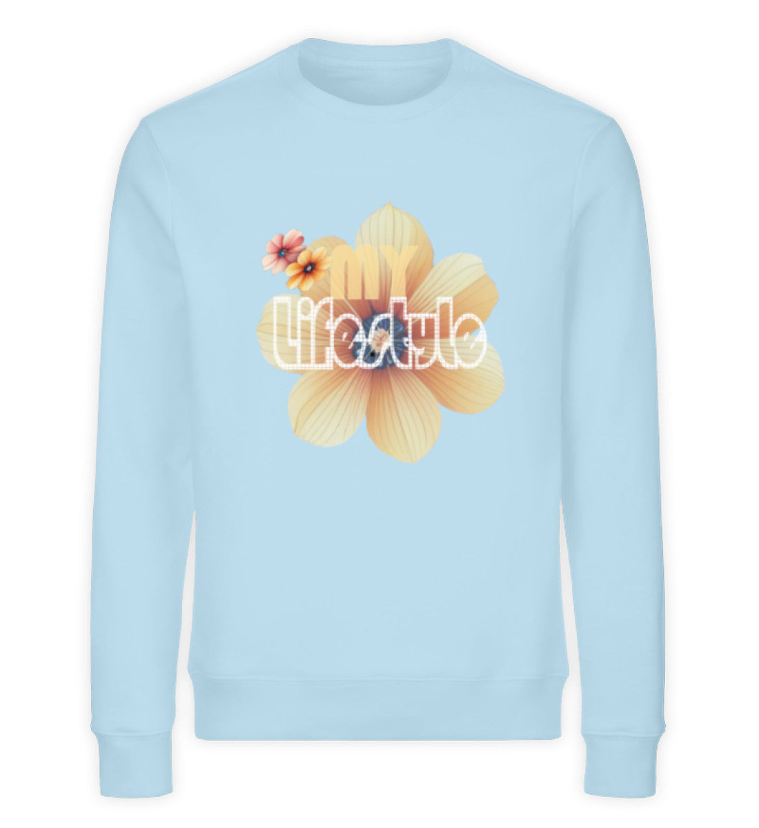 Unisex Premium Bio Sweatshirts Damen in Sky Blue-6888 mit My LIFESTYLE Aufdruck