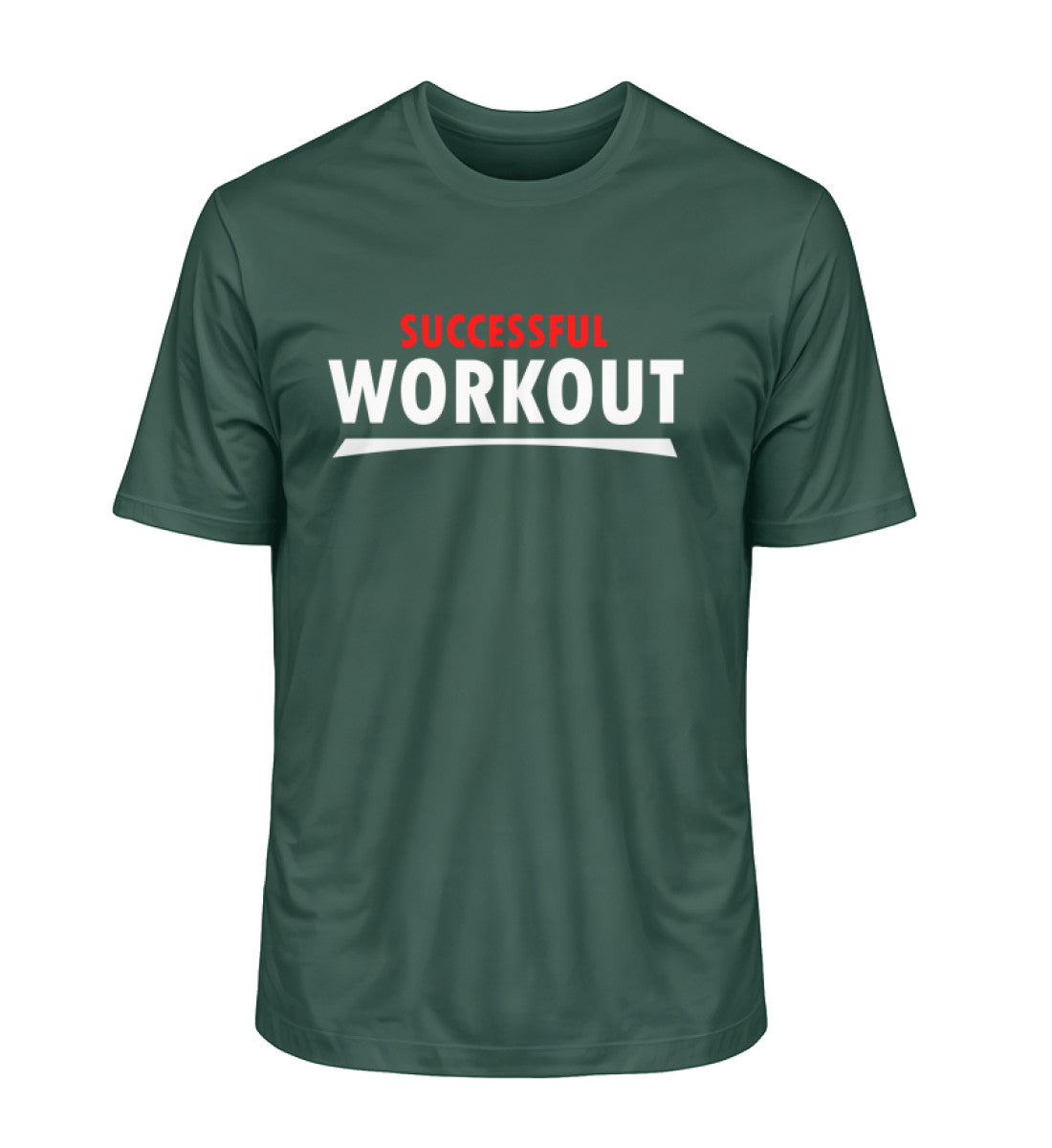 Nachhaltiges Premium Bio-T-Shirt für Herren mit SUCCESSFUL-WORKOUT Aufdruck in Grün (Glazed Green-7112) von www.digiuliano.com