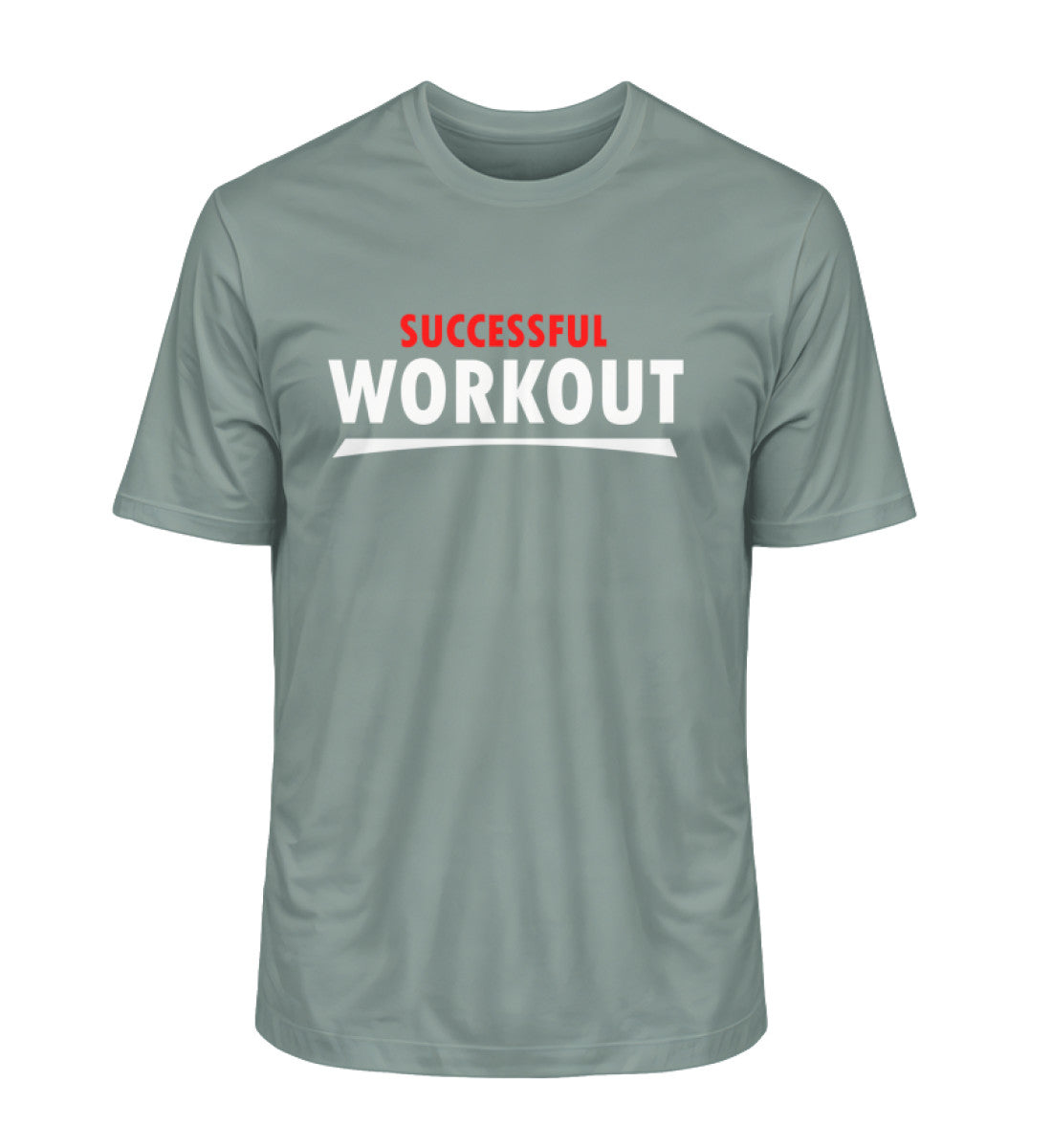 Nachhaltiges Premium Bio-T-Shirt für Herren mit SUCCESSFUL-WORKOUT Aufdruck in Smaragd (Green Bay-7309) von www.digiuliano.com