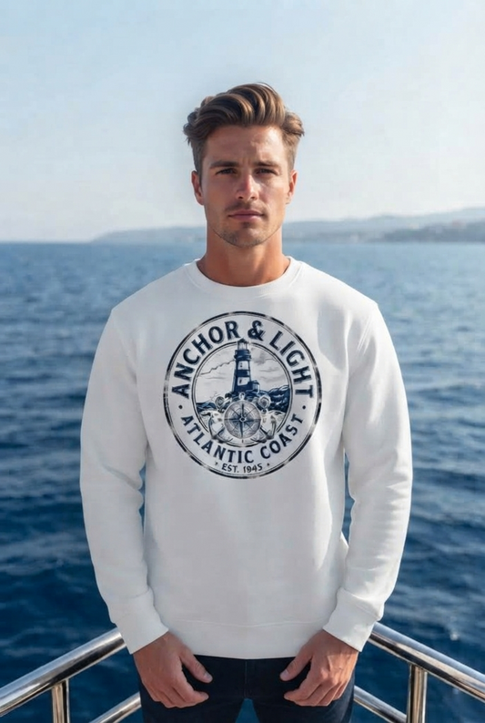 Anchor & Light Unisex Organic Sweater – Maritimes Bio Sweatshirt | di Giuliano