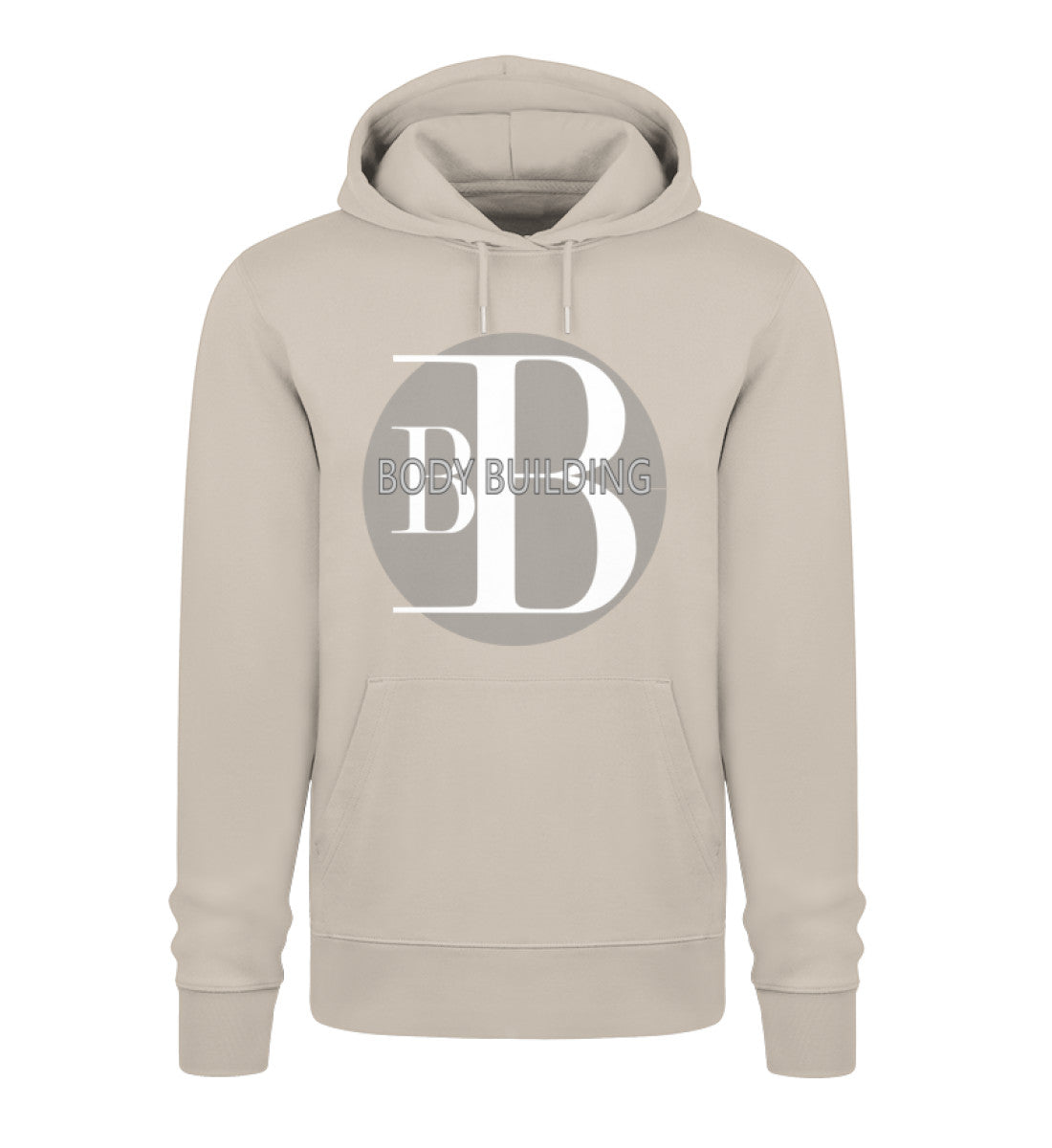 Hochwertiger Unisex Bodybuilding Hoodie aus 100% Bio-Baumwolle – nachhaltig, bequem und perfekt für Training & Alltag in  - Sand (Desert Dust-7159) von www.digiuliano.com