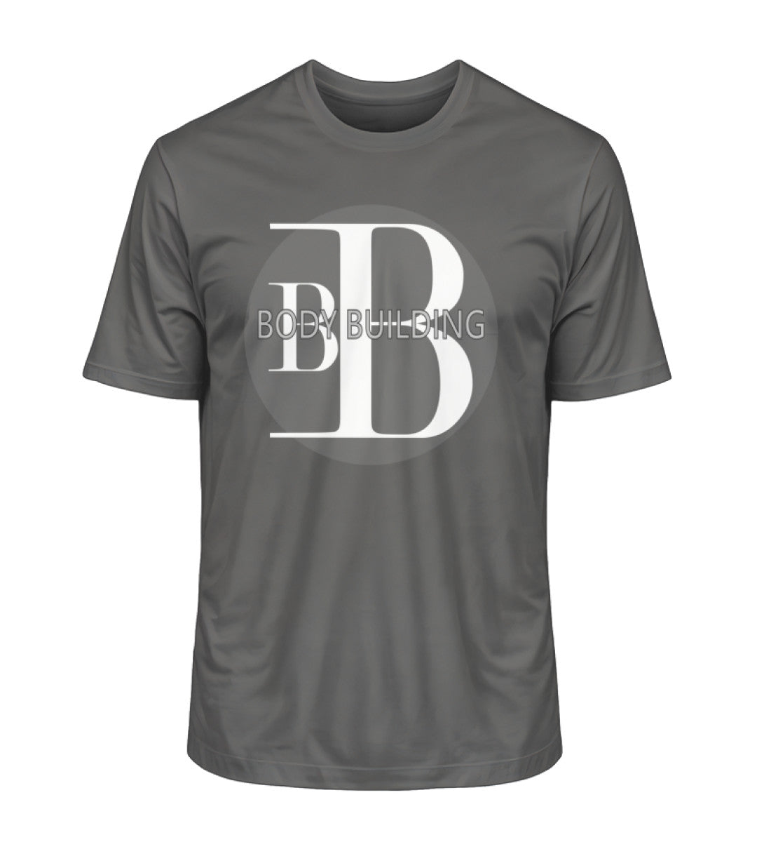 Bodybuilding Premium Organic T-Shirt für Herren aus 100% Bio-Baumwolle, nachhaltig und komfortabel in Dunkelgrau (Anthracite-6896) von www.digiuliano.com