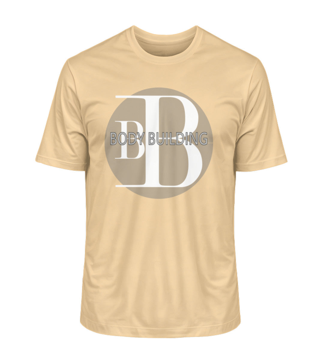 Bodybuilding Premium Organic T-Shirt für Herren aus 100% Bio-Baumwolle, nachhaltig und komfortabel in Gelb (Nispero-7315) von www.digiuliano.com