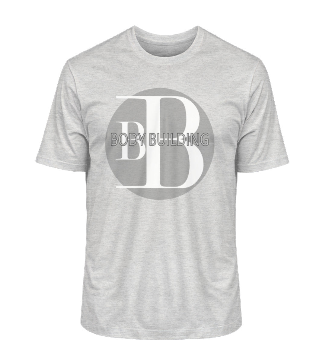 Bodybuilding Premium Organic T-Shirt für Herren aus 100% Bio-Baumwolle, nachhaltig und komfortabel in  (HellgrauHeather Grey-6892) von www.digiuliano.com