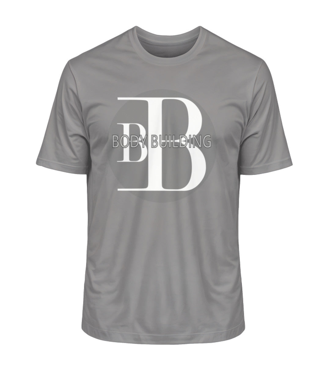 Bodybuilding Premium Organic T-Shirt für Herren aus 100% Bio-Baumwolle, nachhaltig und komfortabe in Mittelgrau (Mid Heather Grey-7161) von www.digiuliano.com