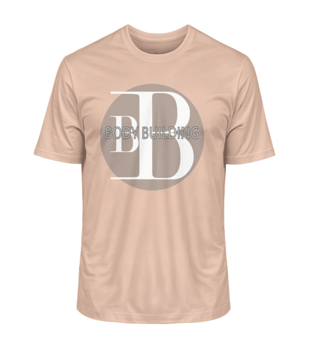Bodybuilding Premium Organic T-Shirt für Herren aus 100% Bio-Baumwolle, nachhaltig und komfortabel in Pfirsich (Fraiche Peche-7305) von www.digiuliano.com