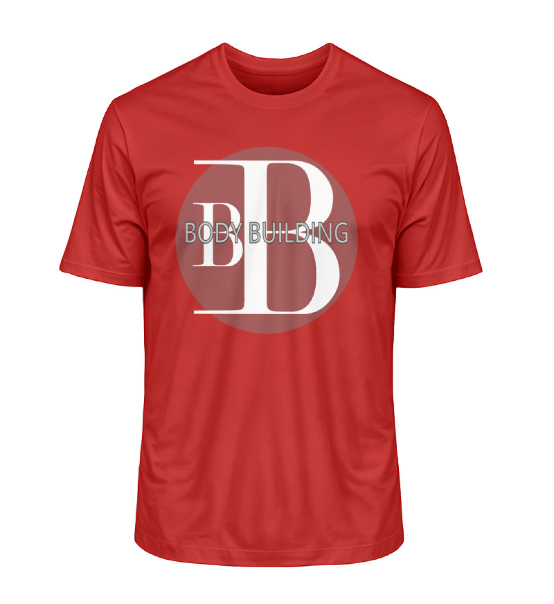 Bodybuilding Premium Organic T-Shirt für Herren aus 100% Bio-Baumwolle, nachhaltig und komfortabel in Rot (Red-4) von www.digiuliano.com