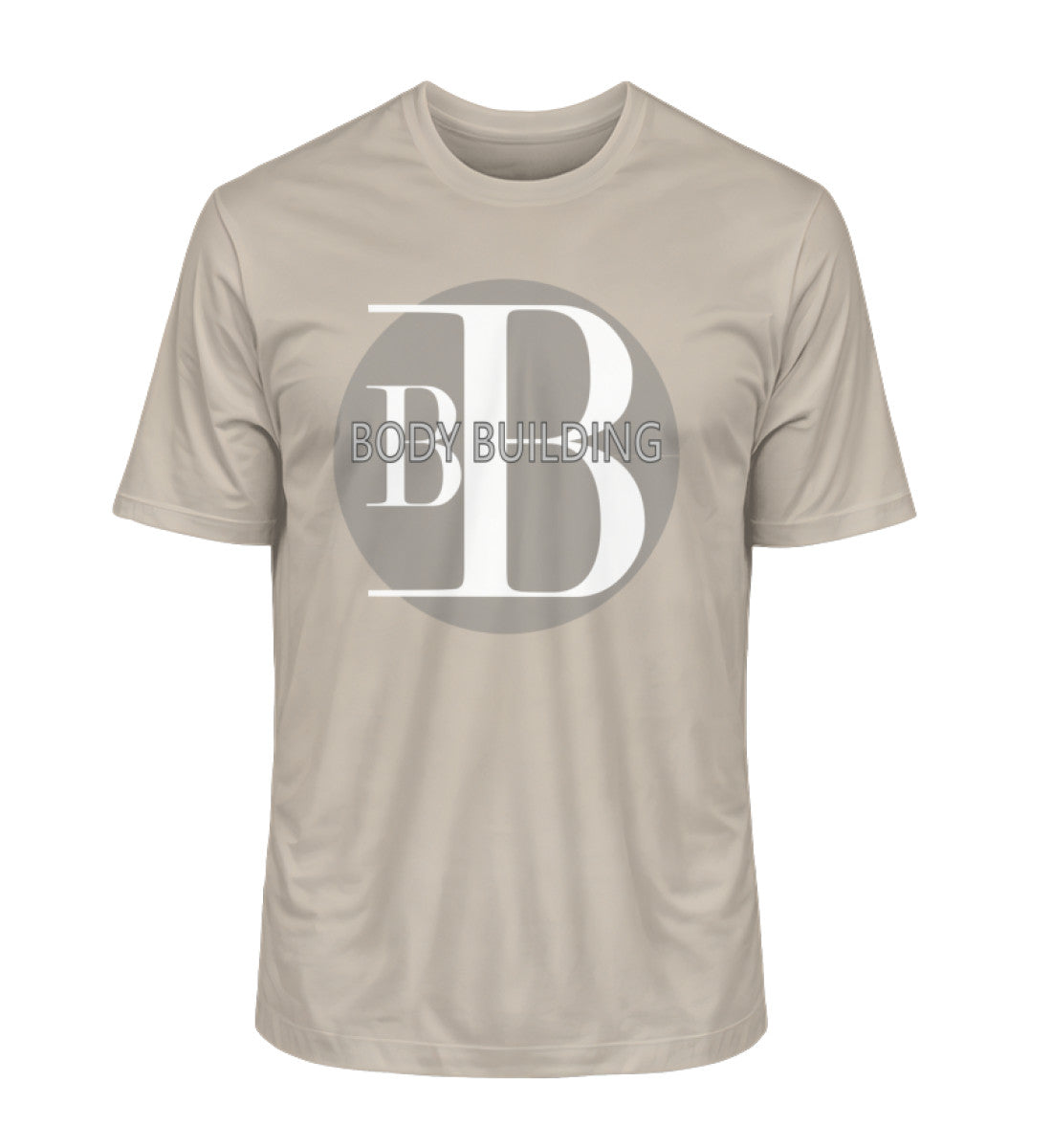 Bodybuilding Premium Organic T-Shirt für Herren aus 100% Bio-Baumwolle, nachhaltig und komfortabe in Sand (Desert Dust-7159) von www.digiuliano.com