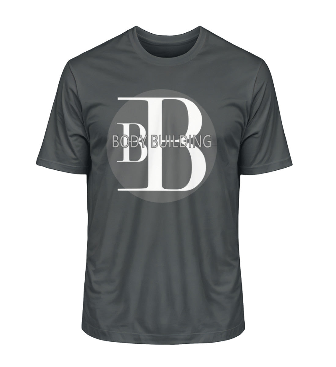 Bodybuilding Premium Organic T-Shirt für Herren aus 100% Bio-Baumwolle, nachhaltig und komfortabel in Dunkelgrau (India Ink Grey-7147) von www.digiuliano.com