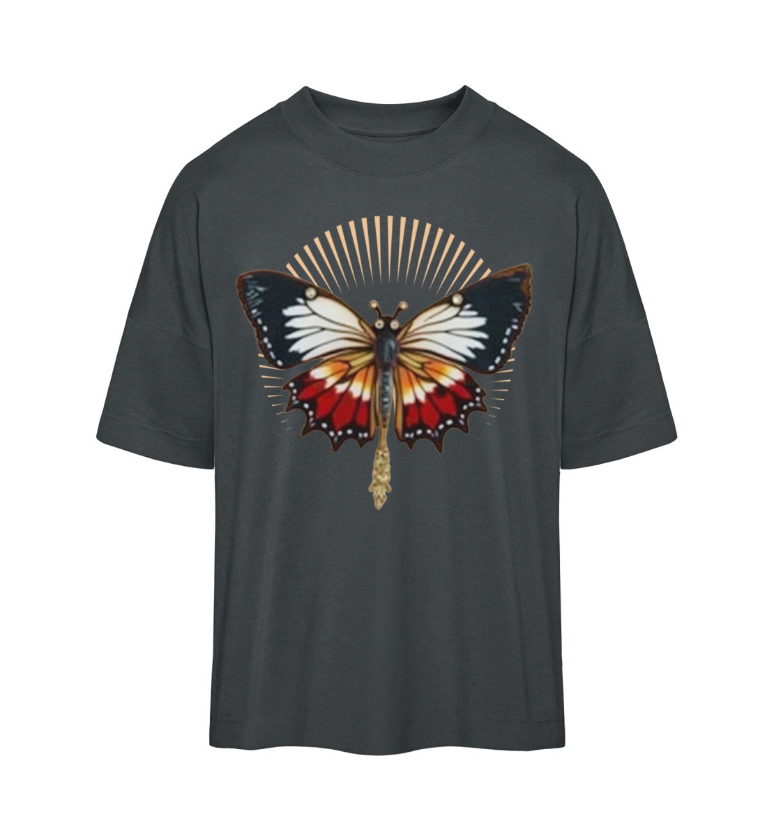 Nachhaltiges Oversized T-Shirt aus Bio-Baumwolle in India Ink Grey-7147 von www.digiuliano.com
