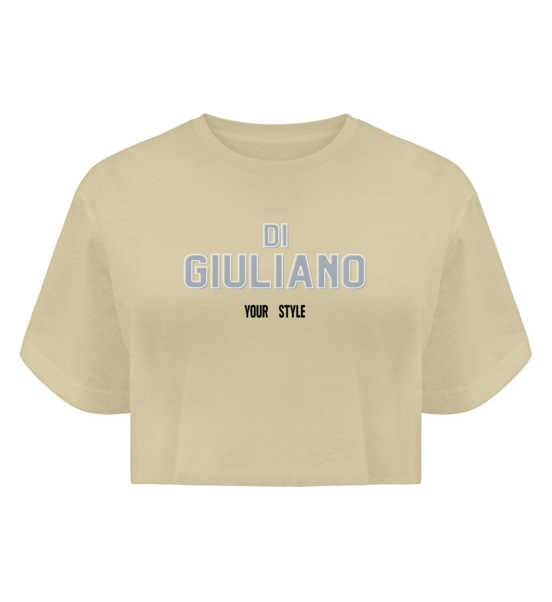 Crop Top Bio in Natural Raw-7131 mit  Aufdruck von www.digiuliano.com