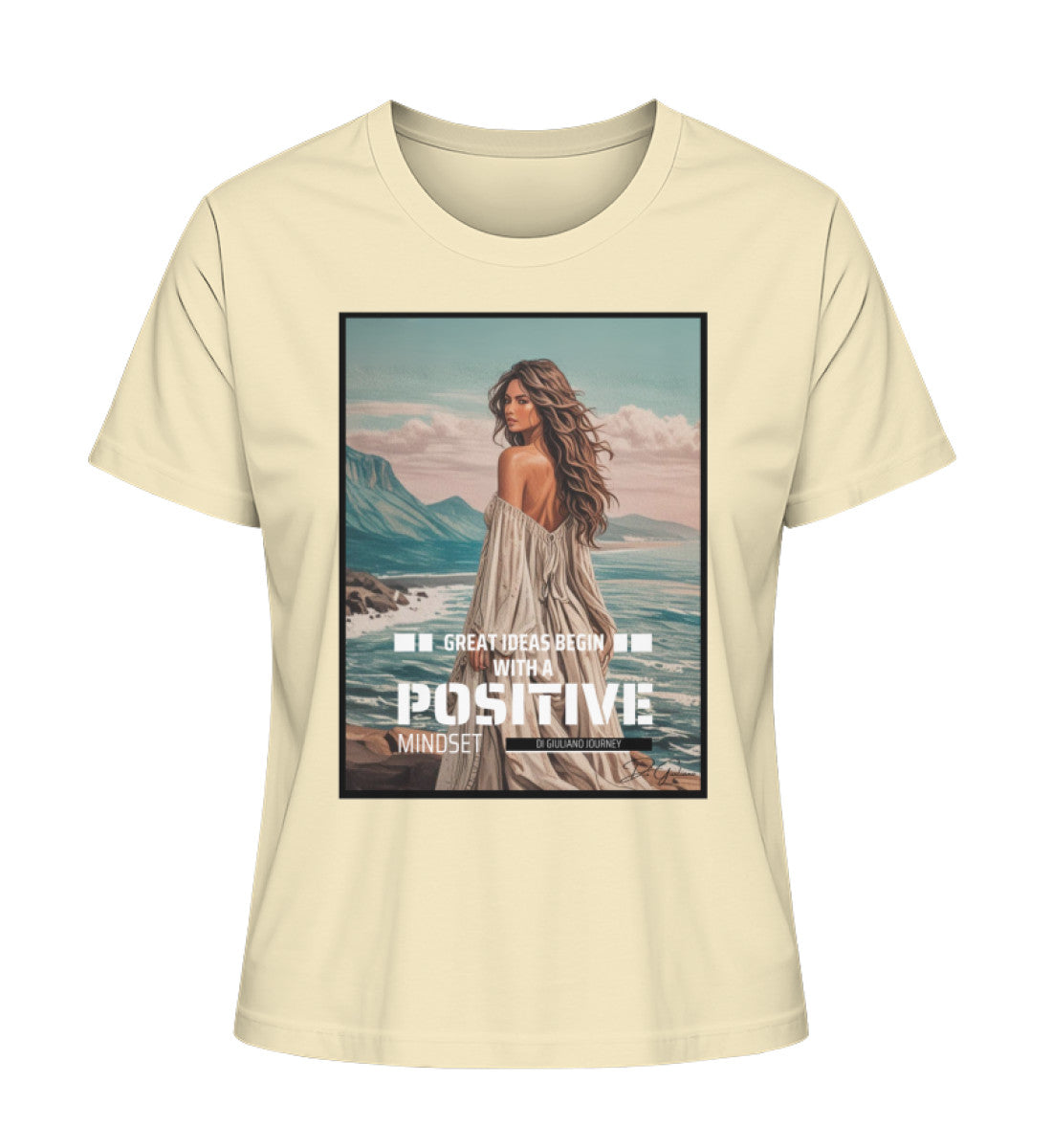 Revolutionäres Damen-T-Shirt aus 100% Bio-Baumwolle – nachhaltig und fair produziert, minimalistisch designt für ultimativen Tragekomfort und bewusste Mode. Farbe: Natural Raw-7131