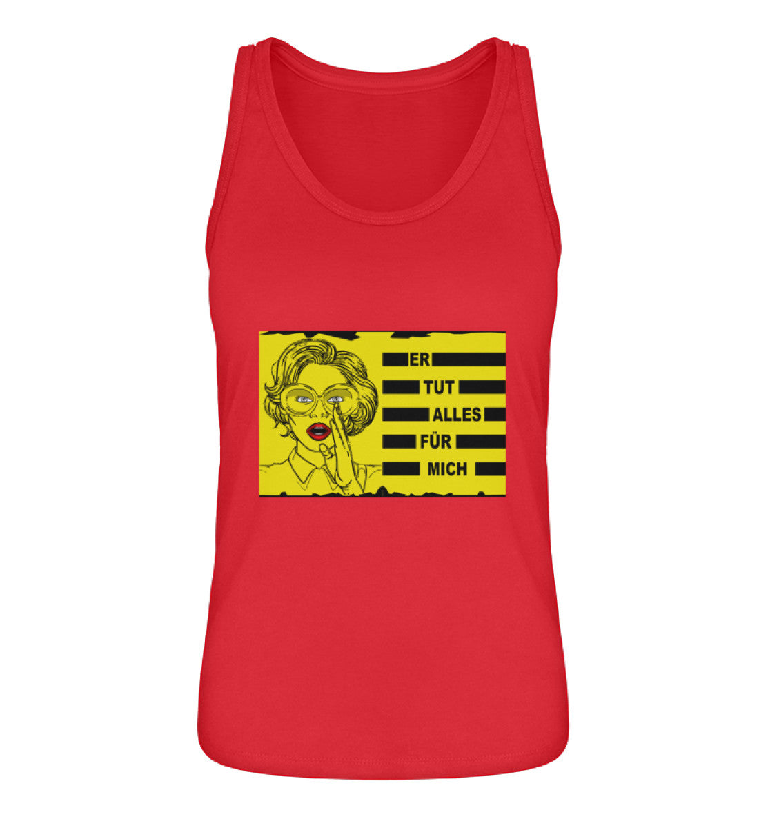 Bio-Tanktop Damen – nachhaltig & bequem in Red-6882 mit Aufdruck von www.digiuliano.com