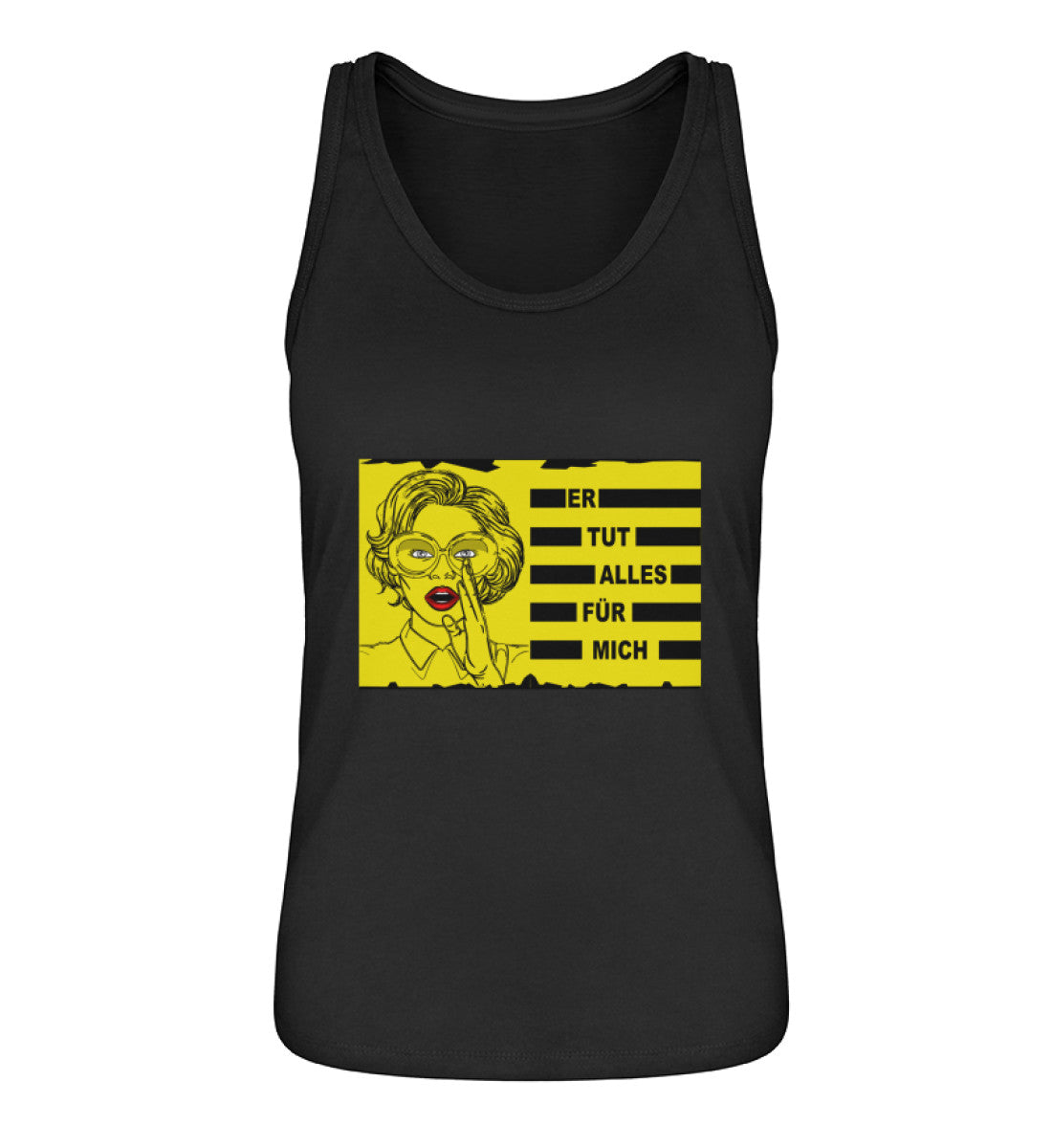 Bio-Tanktop Damen – nachhaltig & bequem in Black-16 mit Aufdruck von www.digiuliano.com