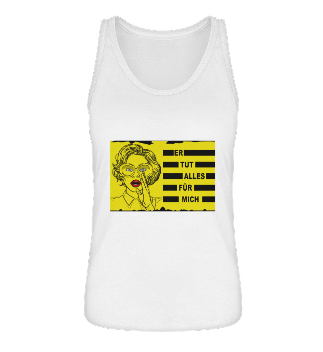 Bio-Tanktop Damen – nachhaltig & bequem in White-3 mit Aufdruck von www.digiuliano.com