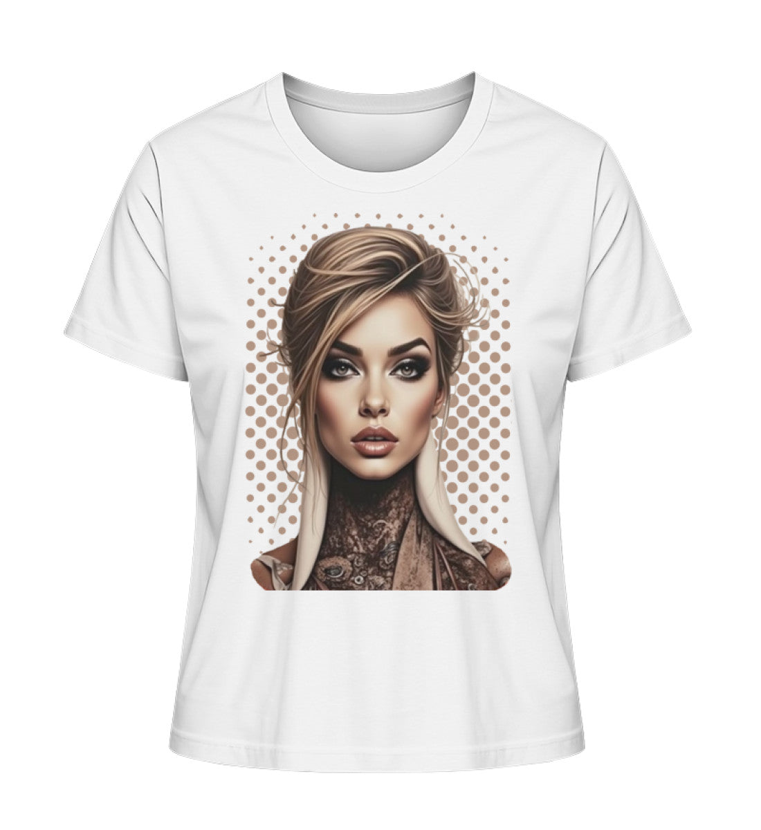 Damen Bio-Shirt mit Statement „Sanft. Stark. Unvergesslich.“ – nachhaltig & stilvoll in Weiss (White-3) von www.digiuliano.com