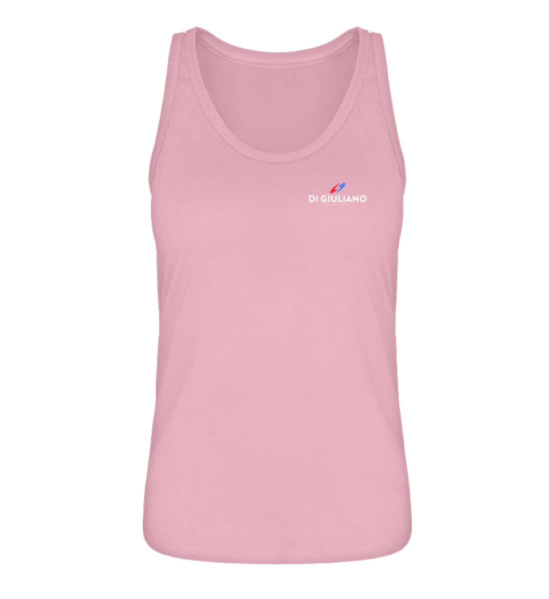 Damen Organic Tanktop in Pink (Cotton Pink-6903)  aus Bio-Baumwolle mit Rundhals und tailliertem Schnitt von www.digiuliano.com