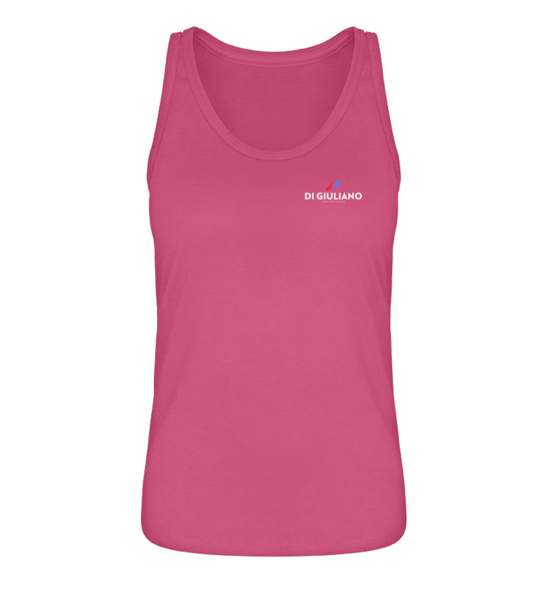 Damen Organic Tanktop in Rosarot (Raspberry-7167) aus Bio-Baumwolle mit Rundhals und tailliertem Schnitt von www.digiuliano.com