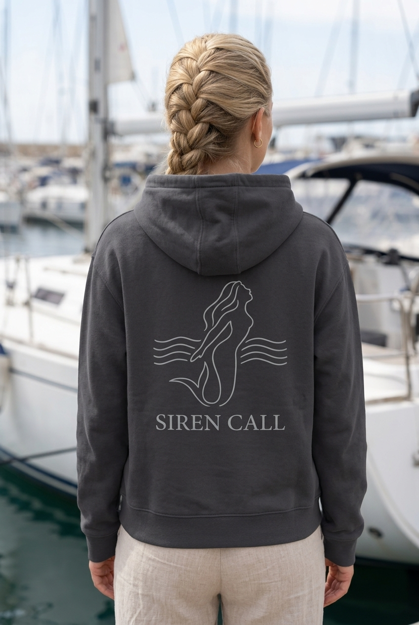 Maritimes Unisex Bio Zip-Hoodie „Siren Call“ | Boxcut Zipper