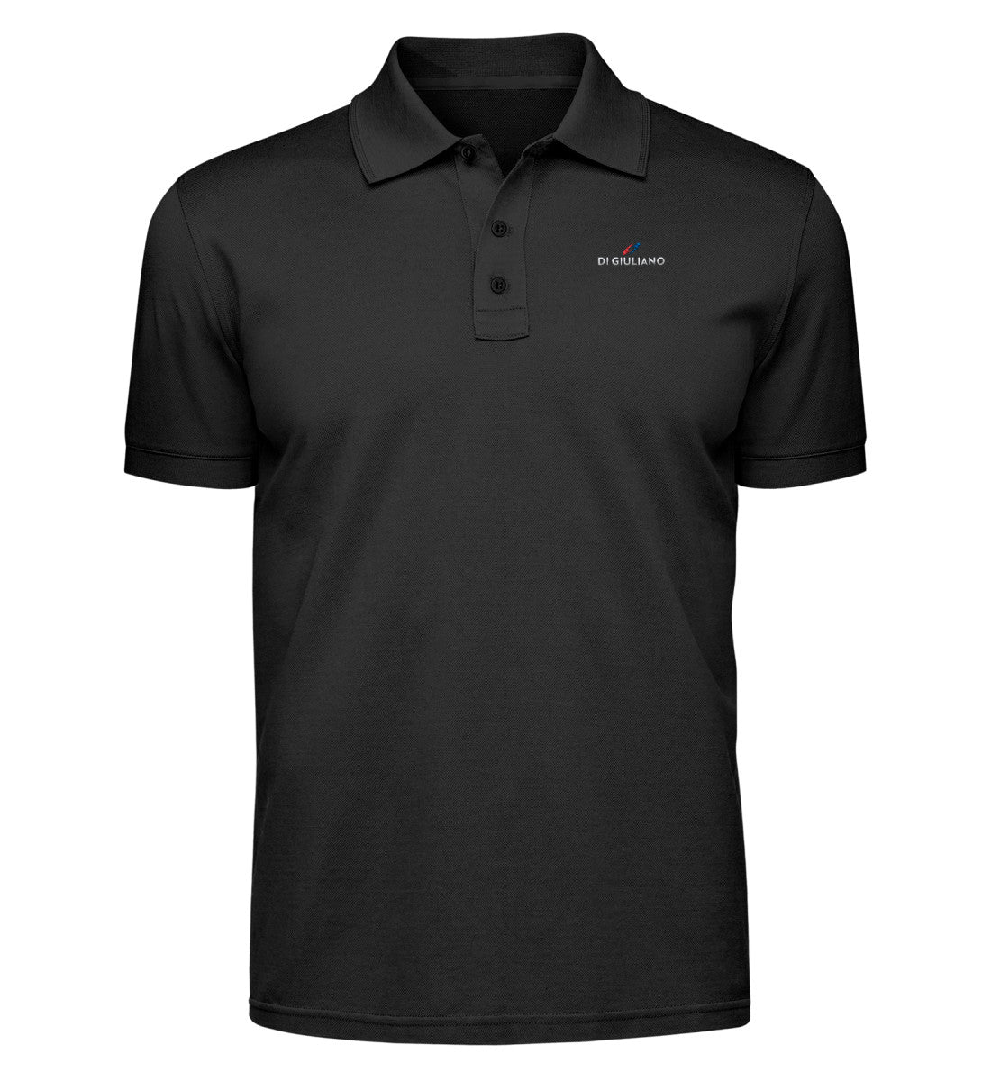 Herren Poloshirt in Dunkelblau in Schwarz (Black-16) mit Di Giuliano Stickerei auf der Brust von www.digiuliano.com