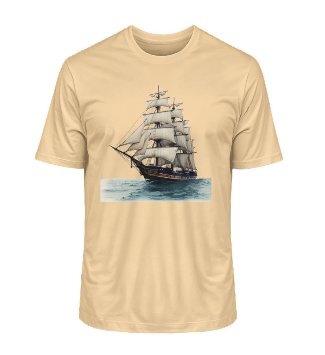 Herren Premium Organic Shirt – Zeitlose Eleganz auf stiller See in Gelb (Nispero-7315) von www.digiuliano.com