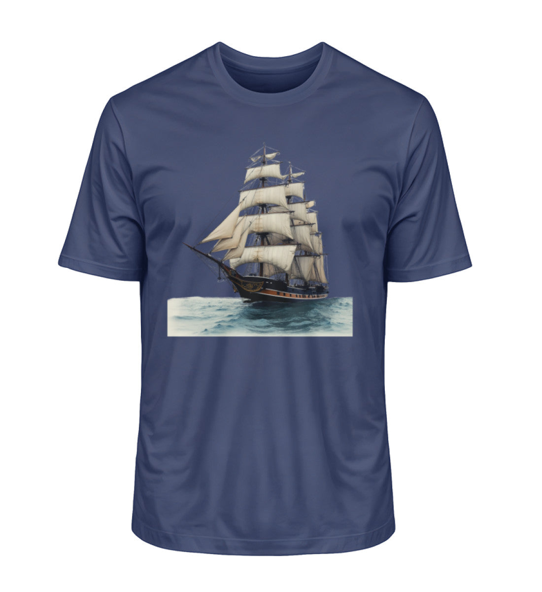 Herren Premium Organic Shirt – Zeitlose Eleganz auf stiller See in Marine (French Navy-6057) von www.digiuliano.com