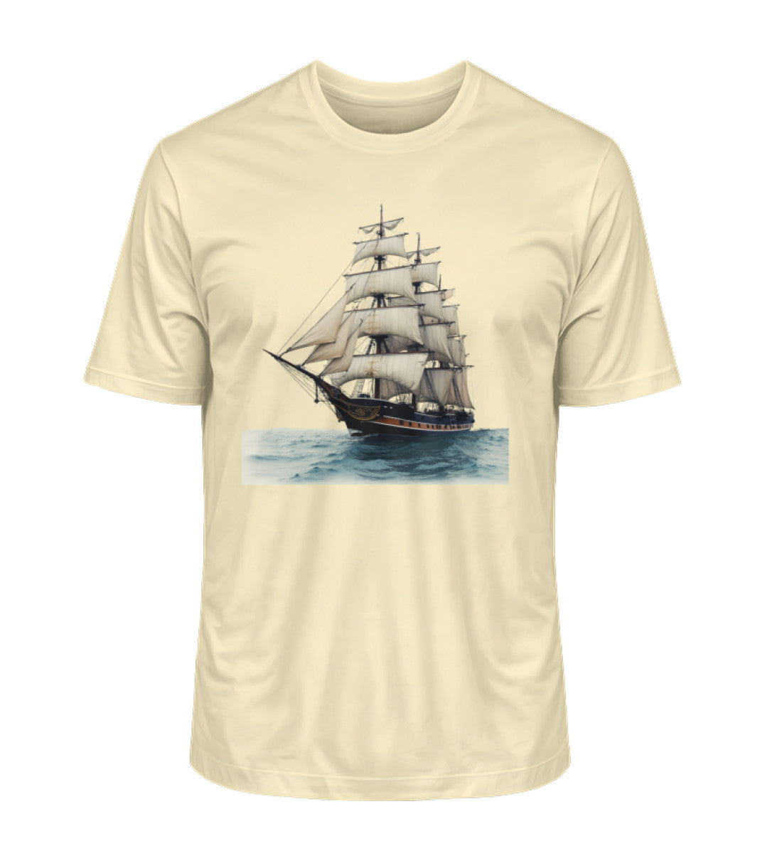 Herren Premium Organic Shirt – Zeitlose Eleganz auf stiller See in Natur (Natural Raw-7131) von www.digiuliano.com