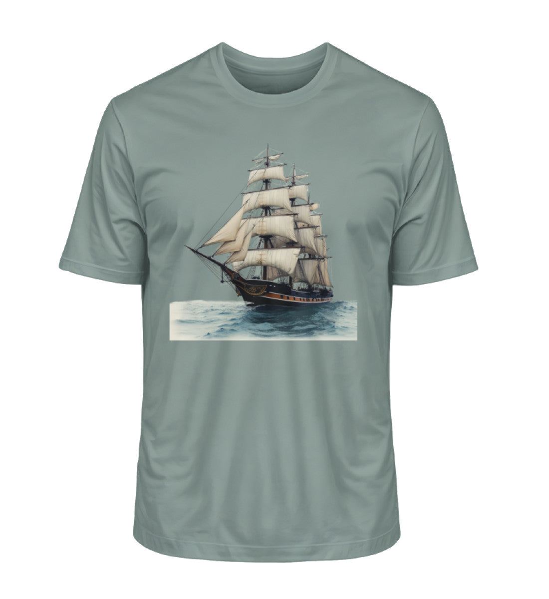 Herren Premium Organic Shirt – Zeitlose Eleganz auf stiller See in Olivegrün (Green Bay-7309) von www.digiuliano.com