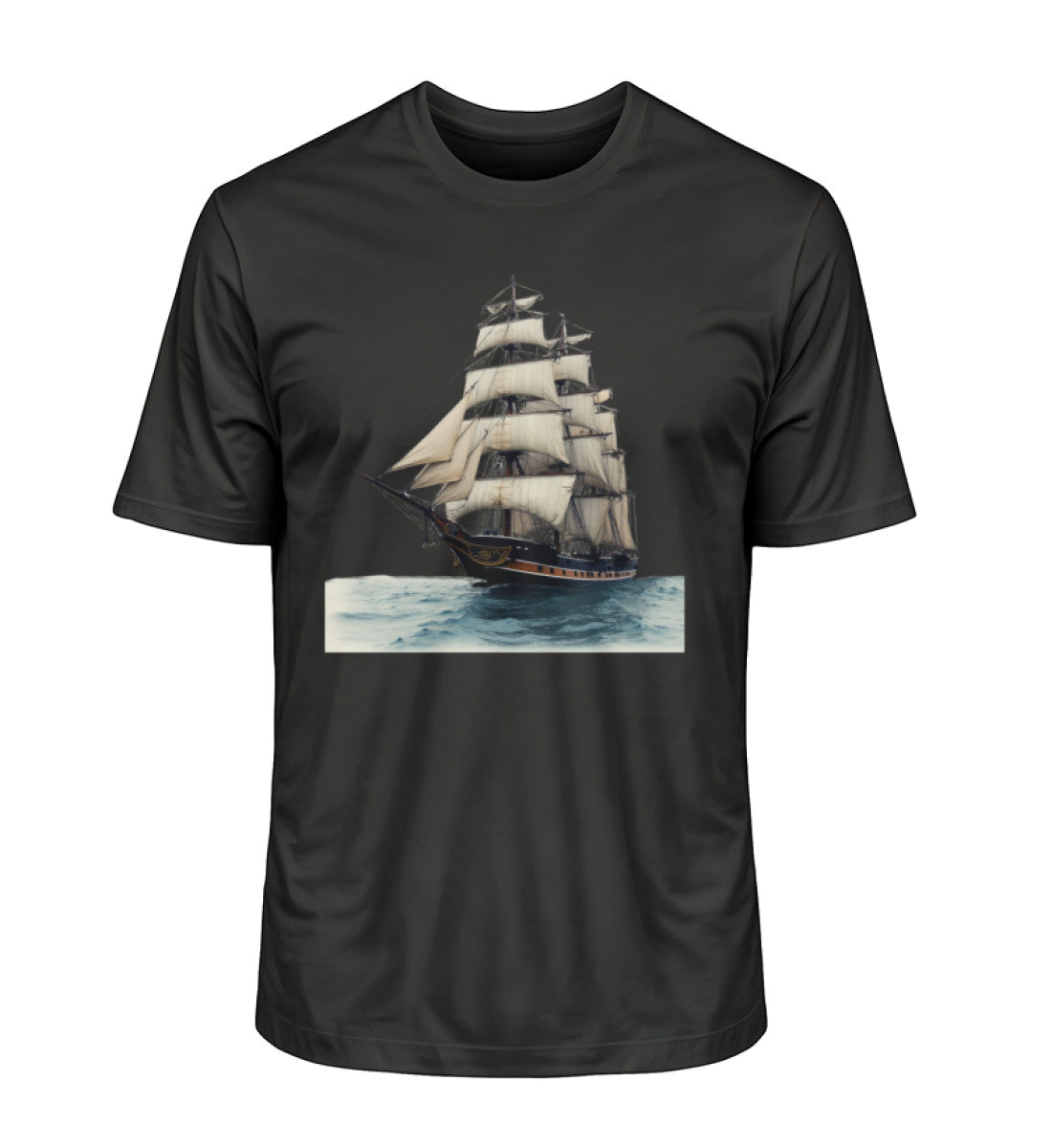 Herren Premium Organic Shirt – Zeitlose Eleganz auf stiller See in Schwarz (Black-16) von www.digiuliano.com