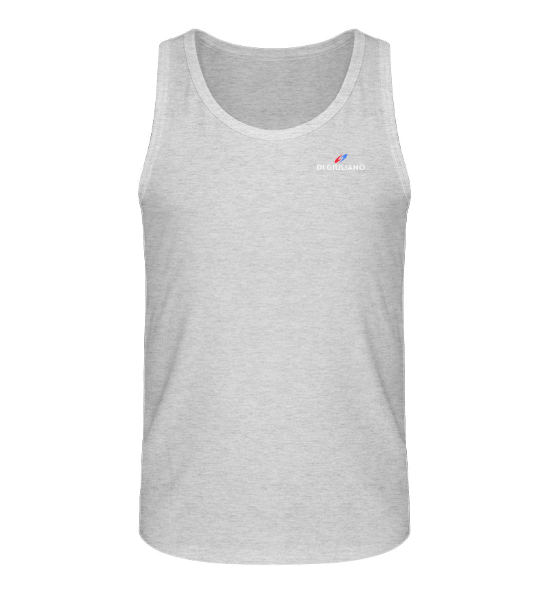 Herren Bio-Tanktop in Hellgrau (Heather Grey-6892) nachhaltige Baumwolle, gerader Schnitt von www.digiuliano.com
