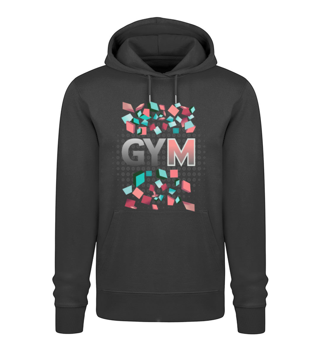 Hoodies_Damen_im_GYM-Look_Ideal_für_den_Fitnessbereich in Black-16 mit GYM Aufdruck von www.digiuliano.com