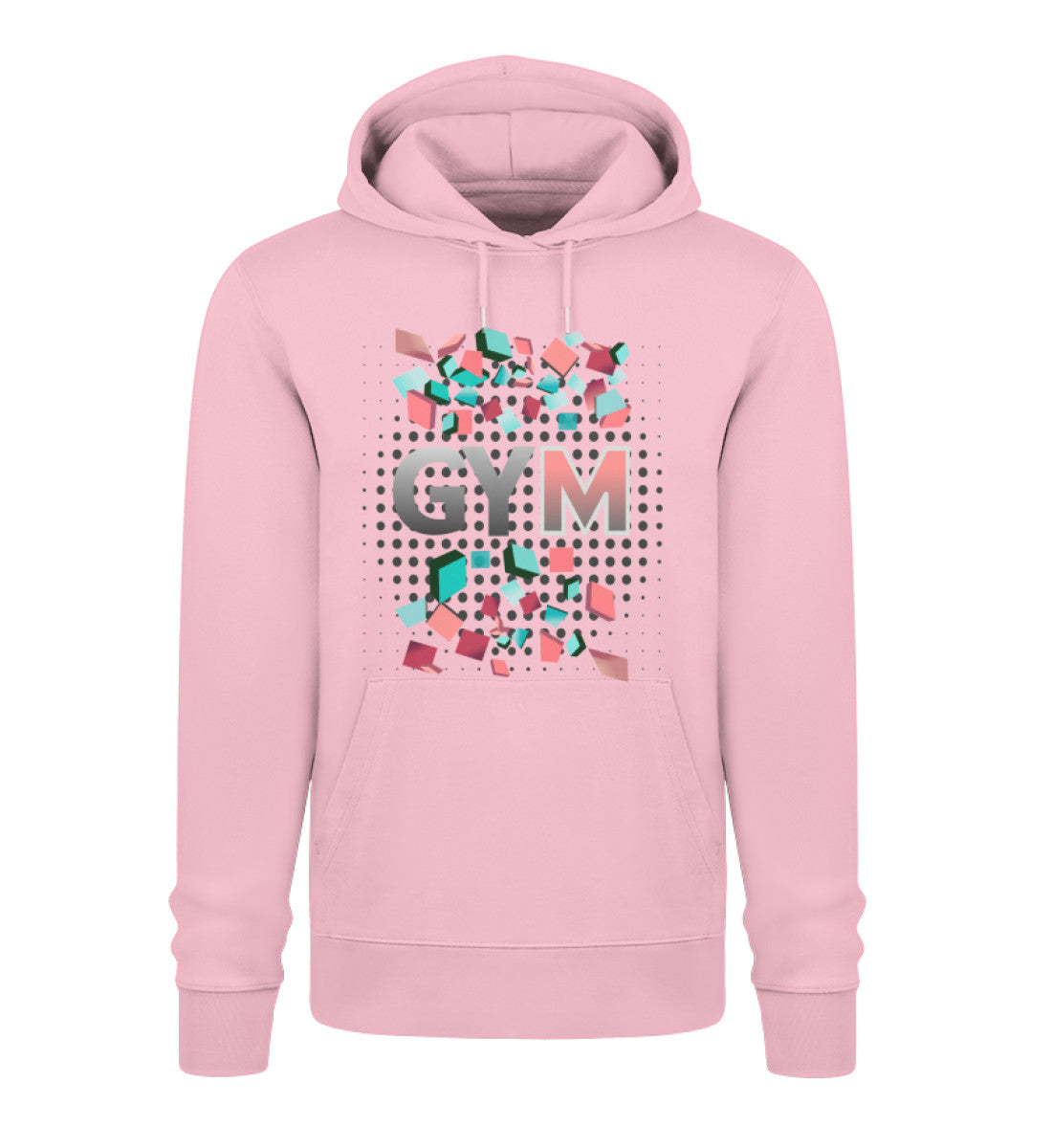 Hoodies_Damen_im_GYM-Look_Ideal_für_den_Fitnessbereich in Cotton Pink-6903 mit GYM Aufdruck von www.digiuliano.com